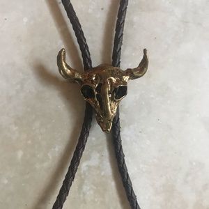 Western steer head bolo